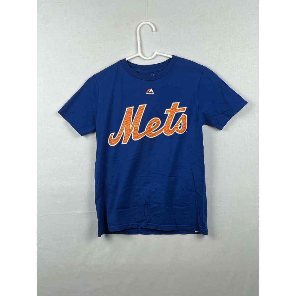 Majestic New York Mets Matt Harvey 33 T-Shirt Boys Medium 10/12 Blue MLB Tee